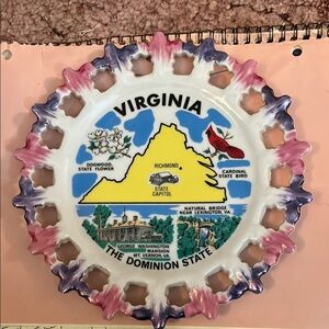 Virginia Souvenir Decorative Plate
